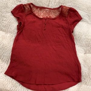 Red comfy blouse